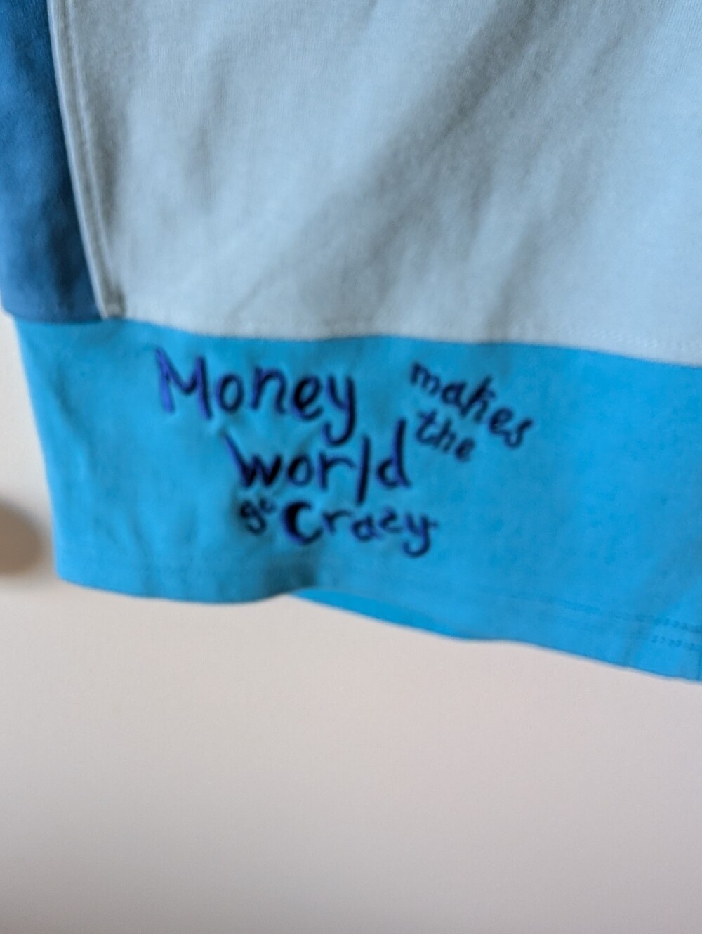 Light Blue Civilized Street Wear Shorts with Bright Blue Accents - Picture 4 of 6